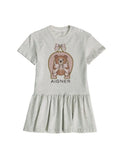 Cute Baby Girls Dress Summer 2025 Hot Sale New Half sleeve Casual Child Skirt Cartoon Bear Kids Princess Dress Holiday gifts